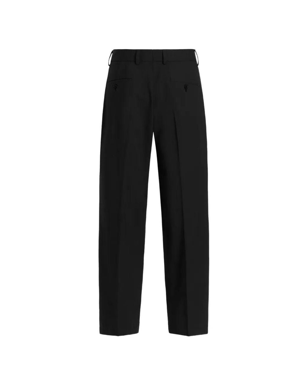 Dolce & Gabbana Black Wool Trousers for men