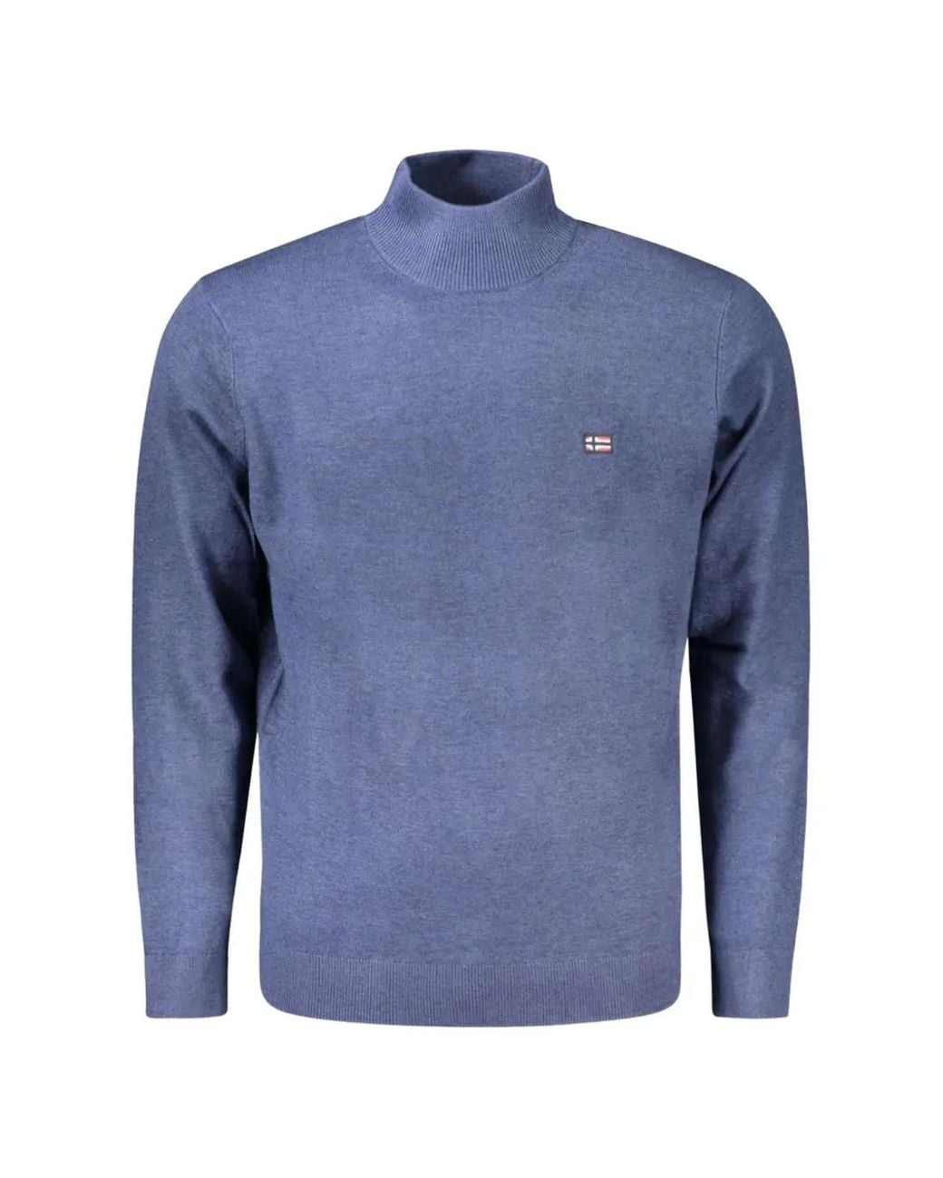 Norway 1963 Blue Long-Sleeve Logo-Patch Sweater for men