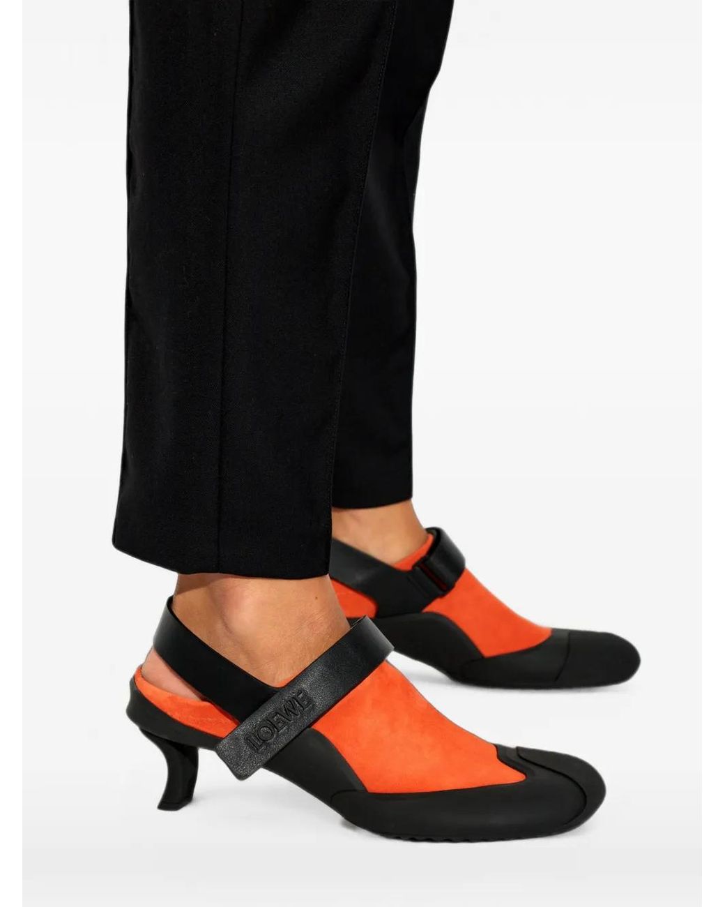 Loewe White Escarpins Dive À Attache Scratch