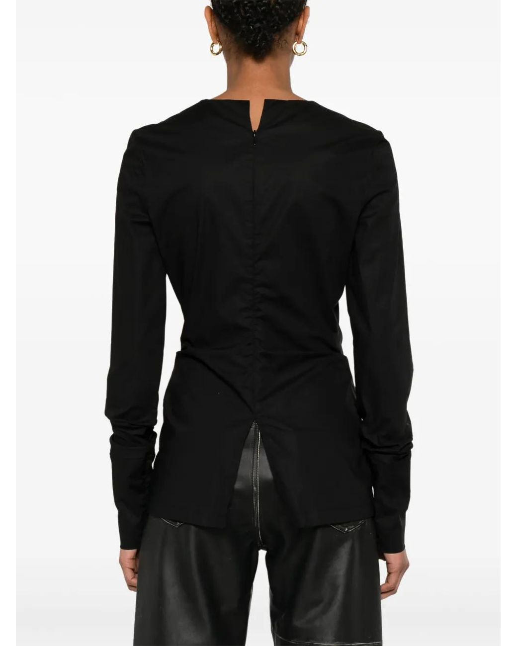 Thelatest Black Poplin Blouse