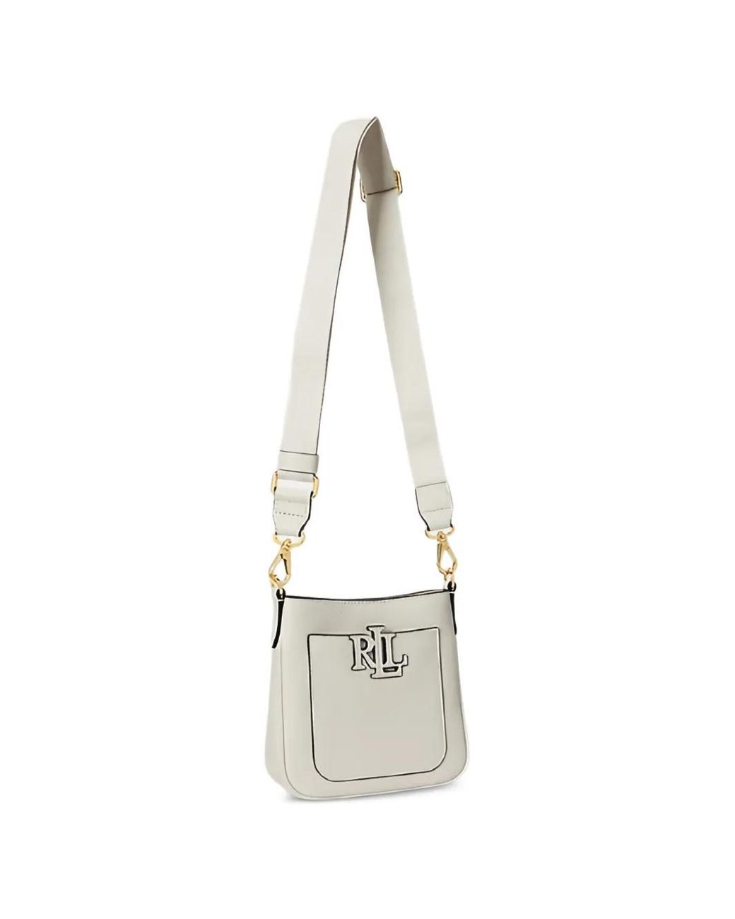 Ralph Lauren White Cameryn Logo-Plaque Cross Body Bag