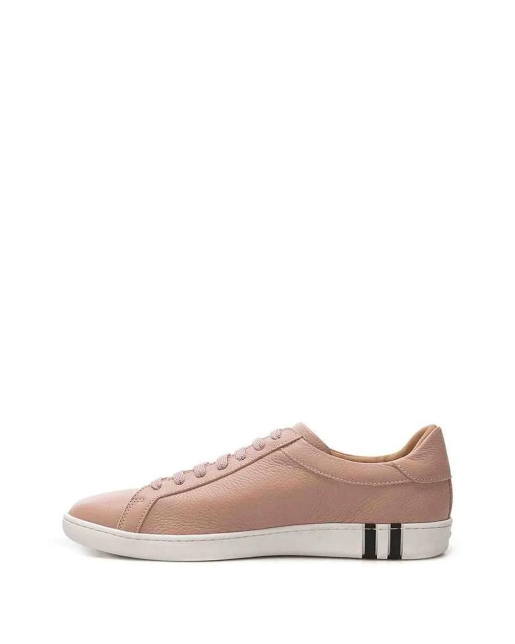 Bally Pink Grained Leather Sneakers