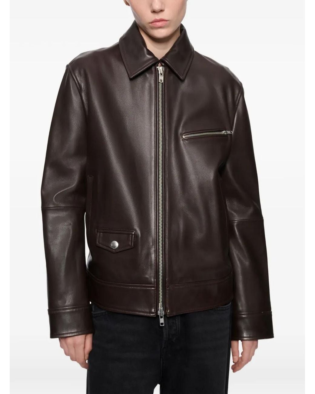 Stand Studio Black Veda Leather Jacket