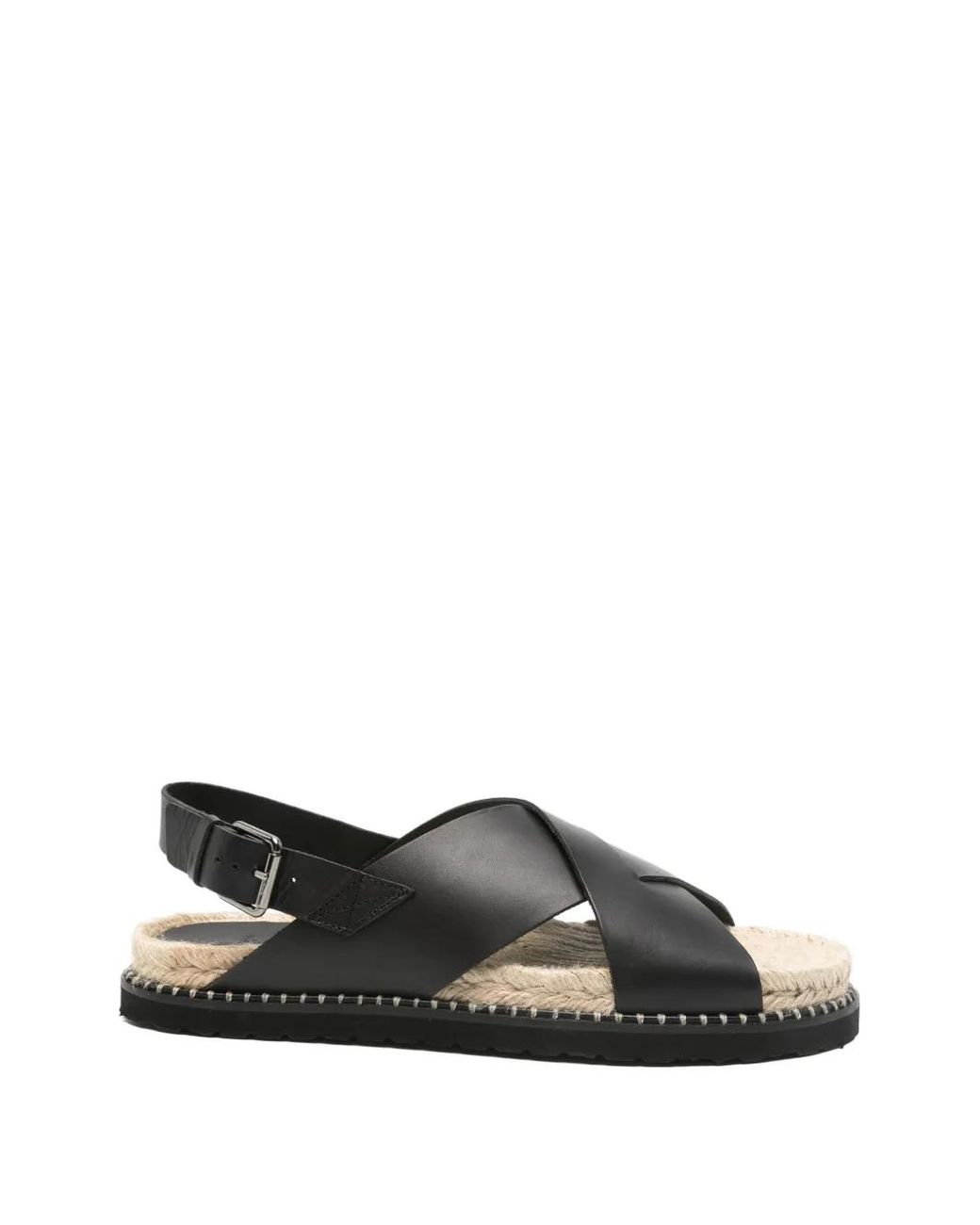 Castaner Black Tiago Crossover-Strap Slingback Sandals for men