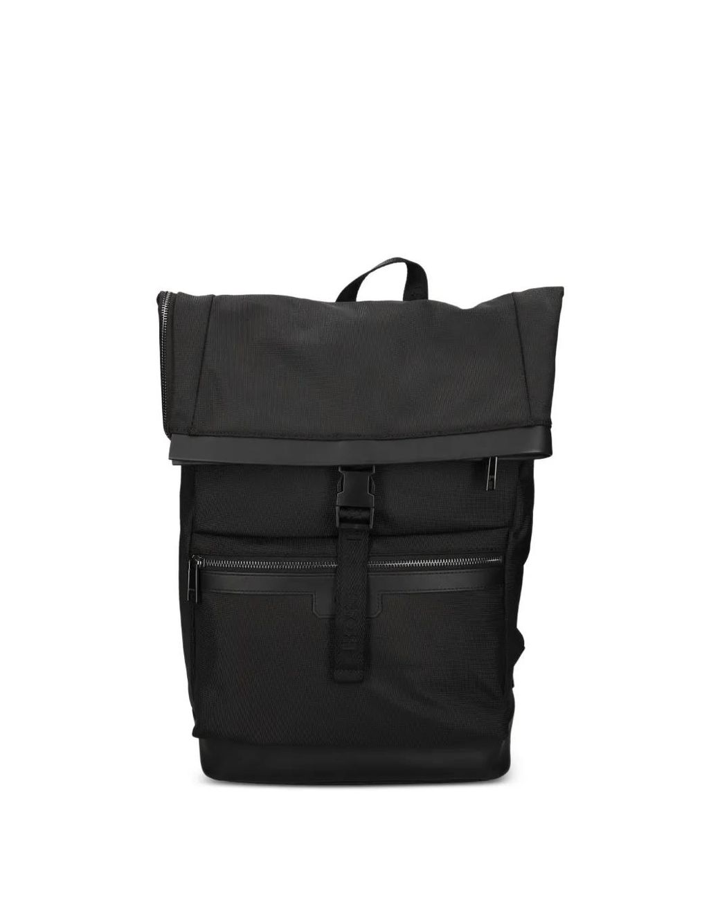 Boss Black Buckle-Fastening Backpack for men