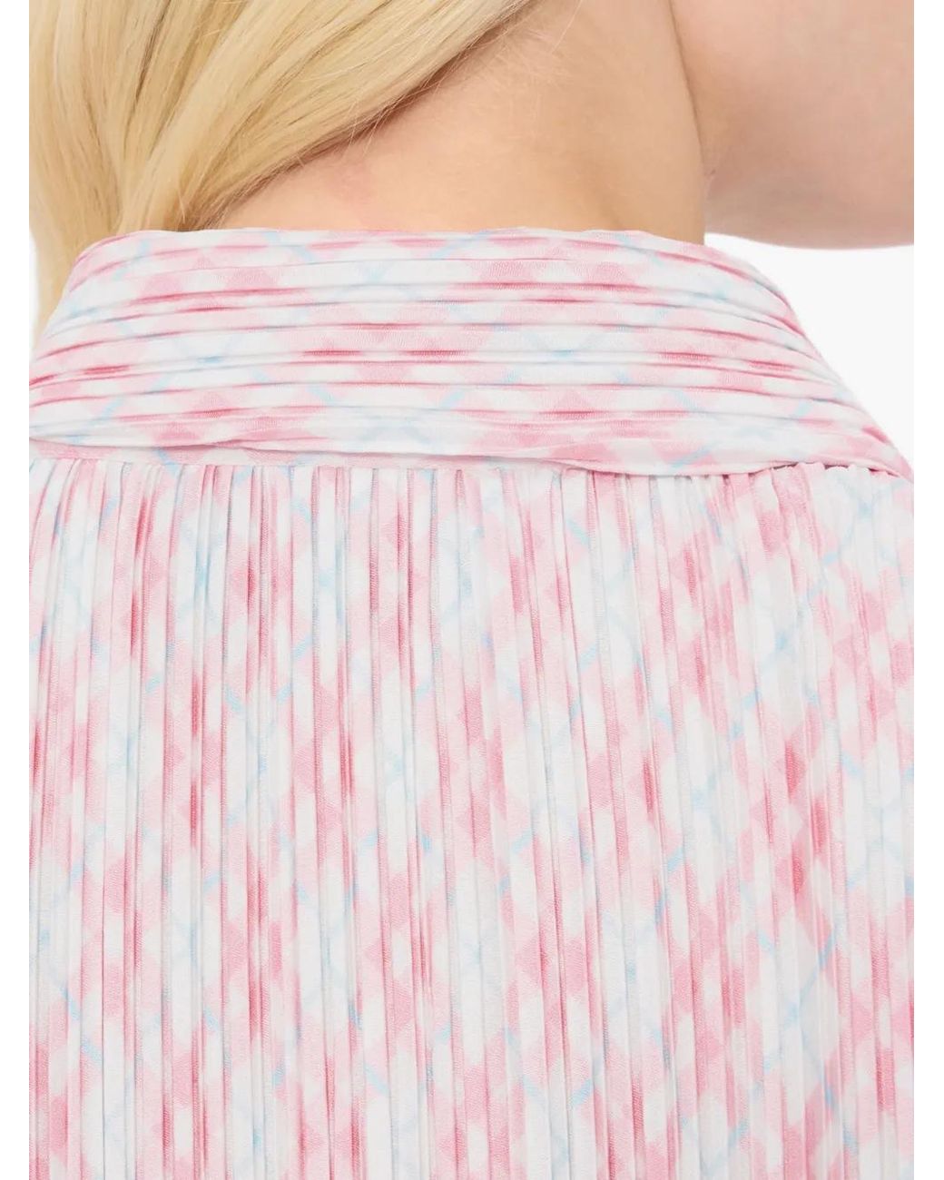 MSGM Pink Chemise À Design Plissé