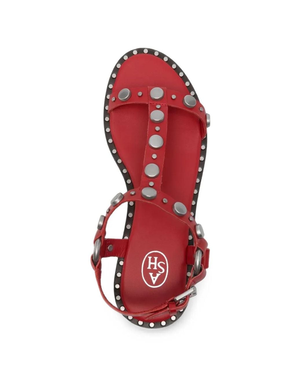 Ash Pink Prisma Stud-Embellished Flat Sandals