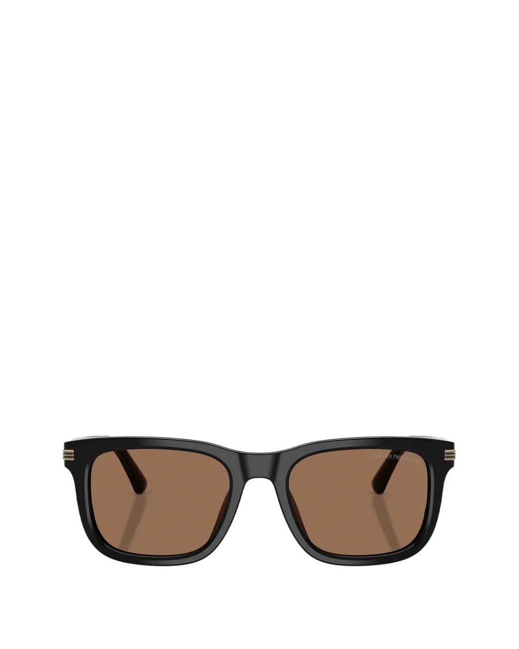 Emporio Armani Black Rectangle-Frame Sunglasses for men