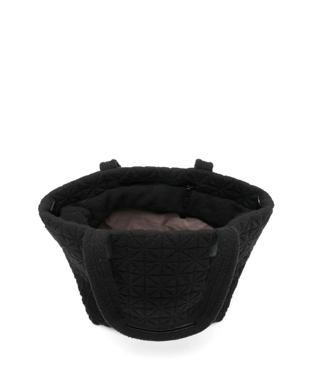 VEE COLLECTIVE Black Medium Vee Quilted Tote Bag