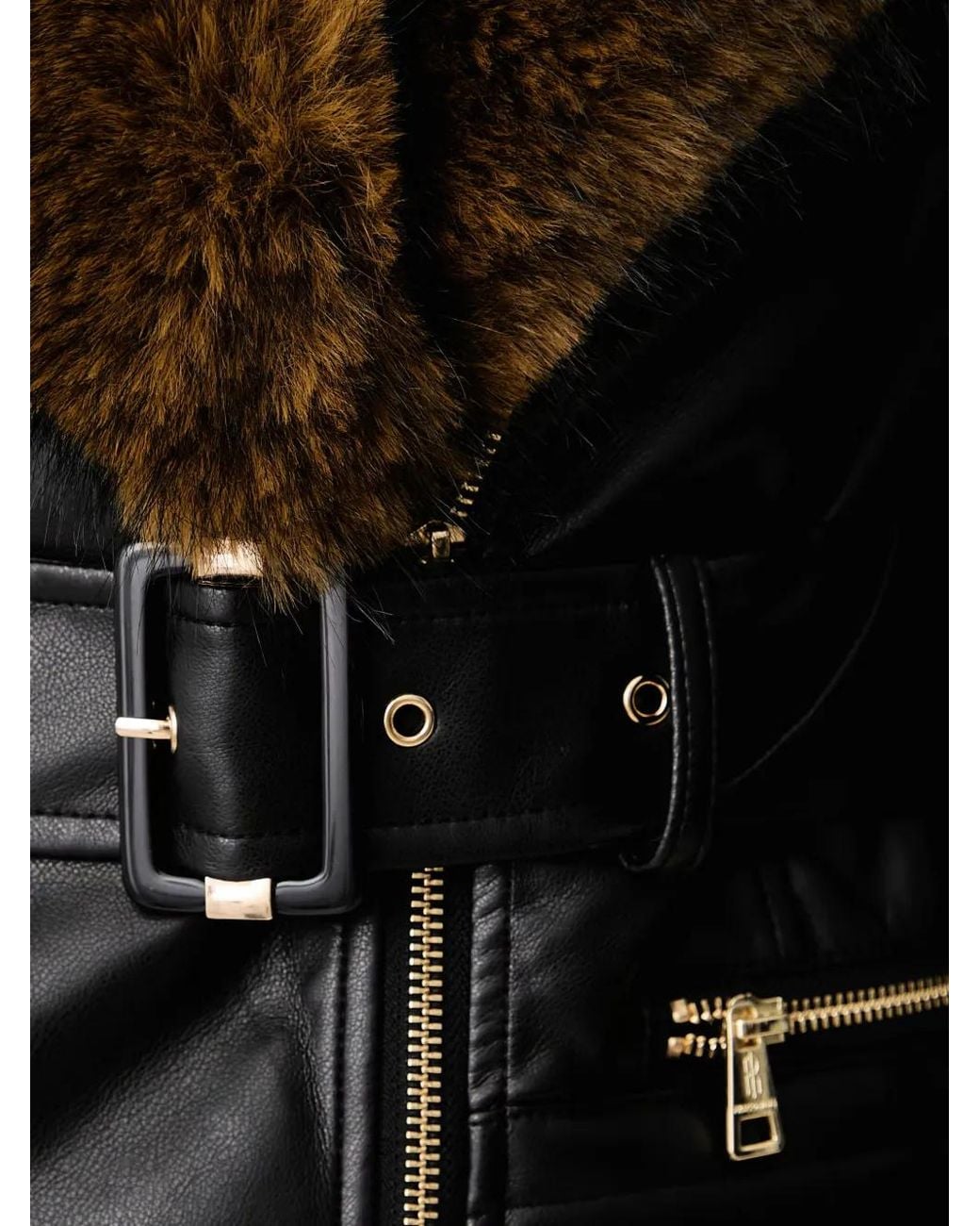Fracomina Black Belted Coat