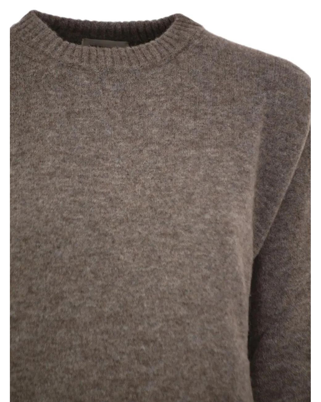 Weekend by Maxmara Brown Brushed Crew-Neck Sweater