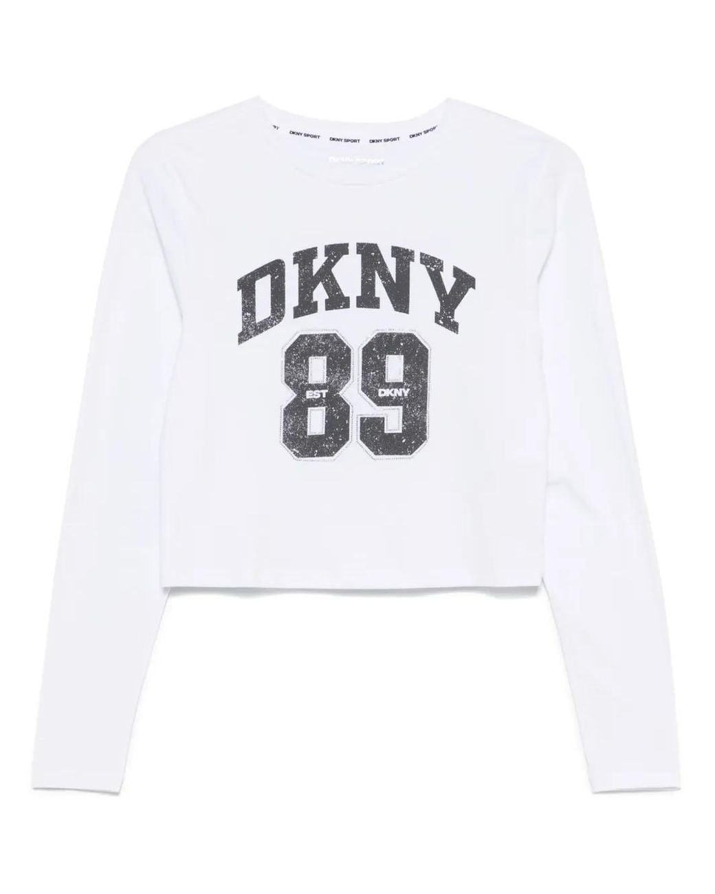 DKNY White Logo-Print T-Shirt