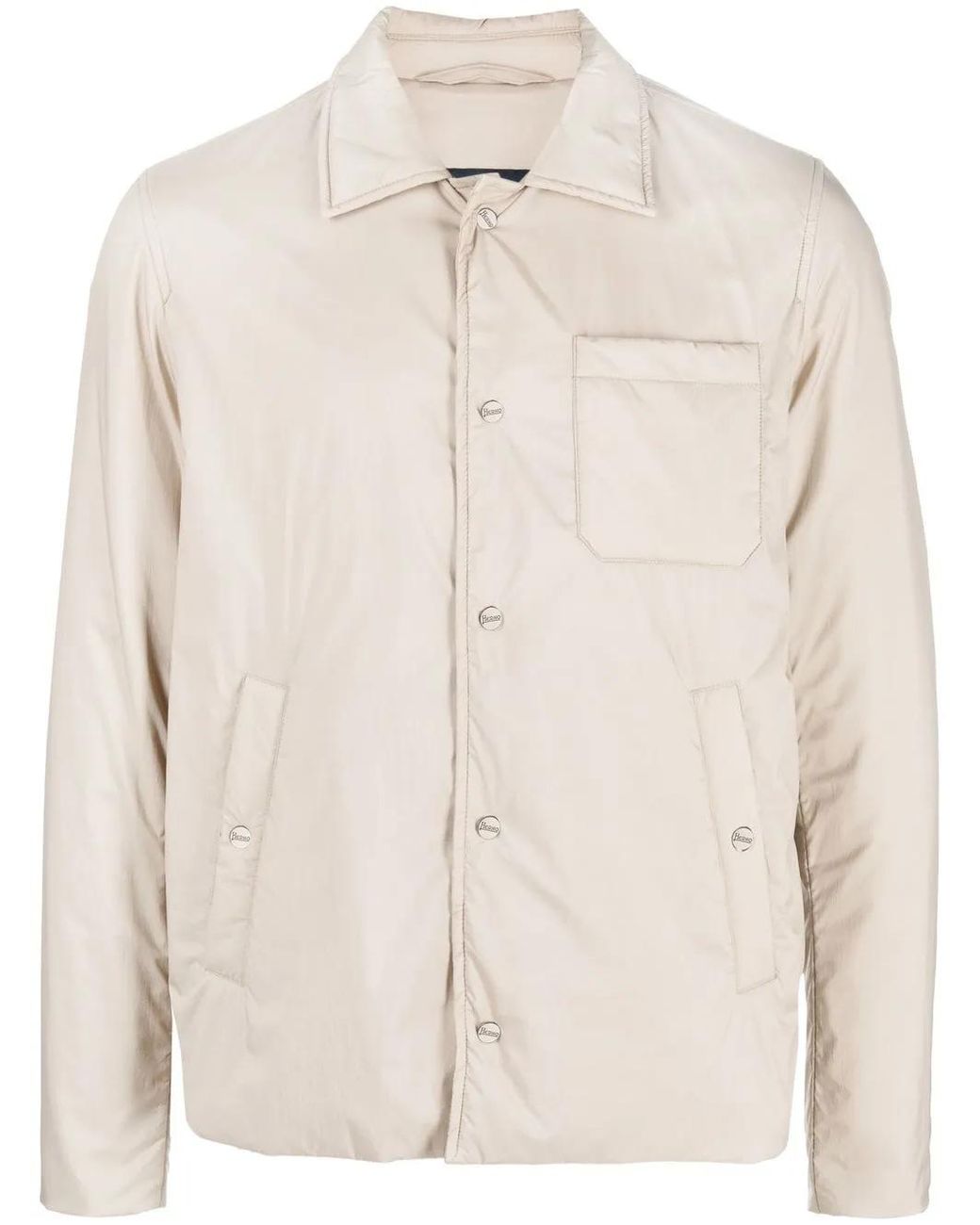 Herno Natural Beige Chantilly Buttoned Jacket for men