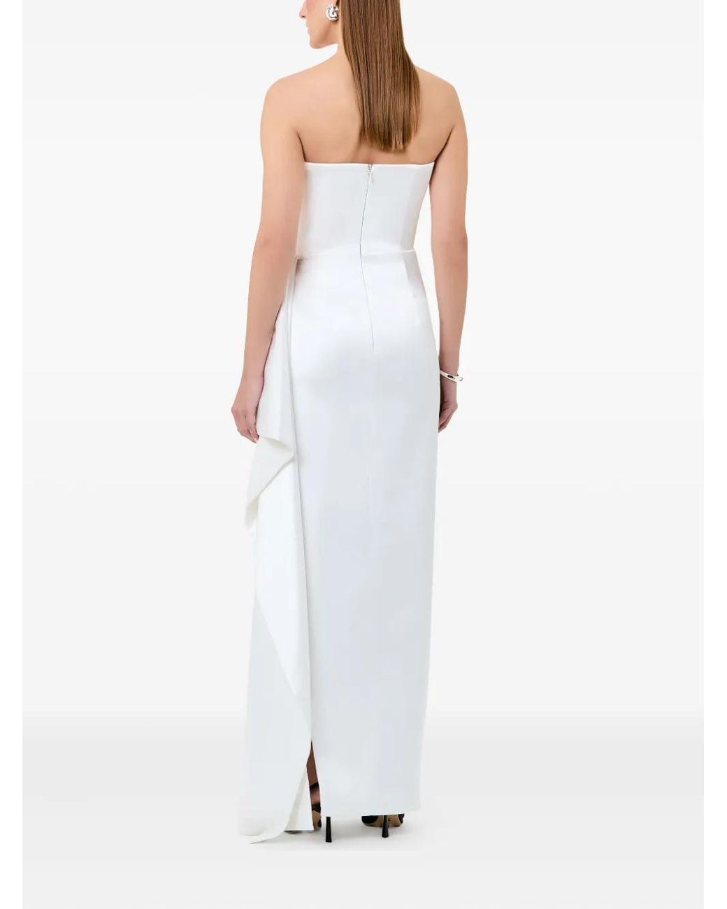 Nicholas White Erelyn Strapless Draped Dress