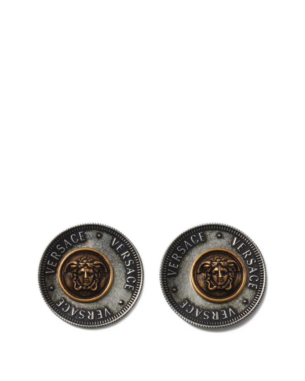 Pendientes Icon Coins Versace de color Metallic