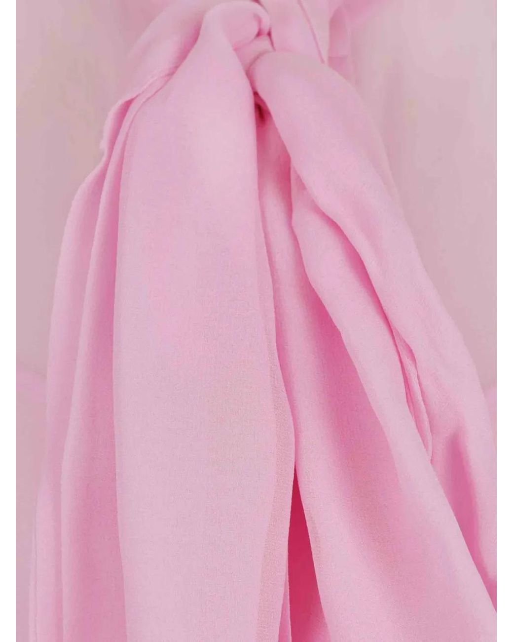 Costarellos Pink Tie-Neck Blouse