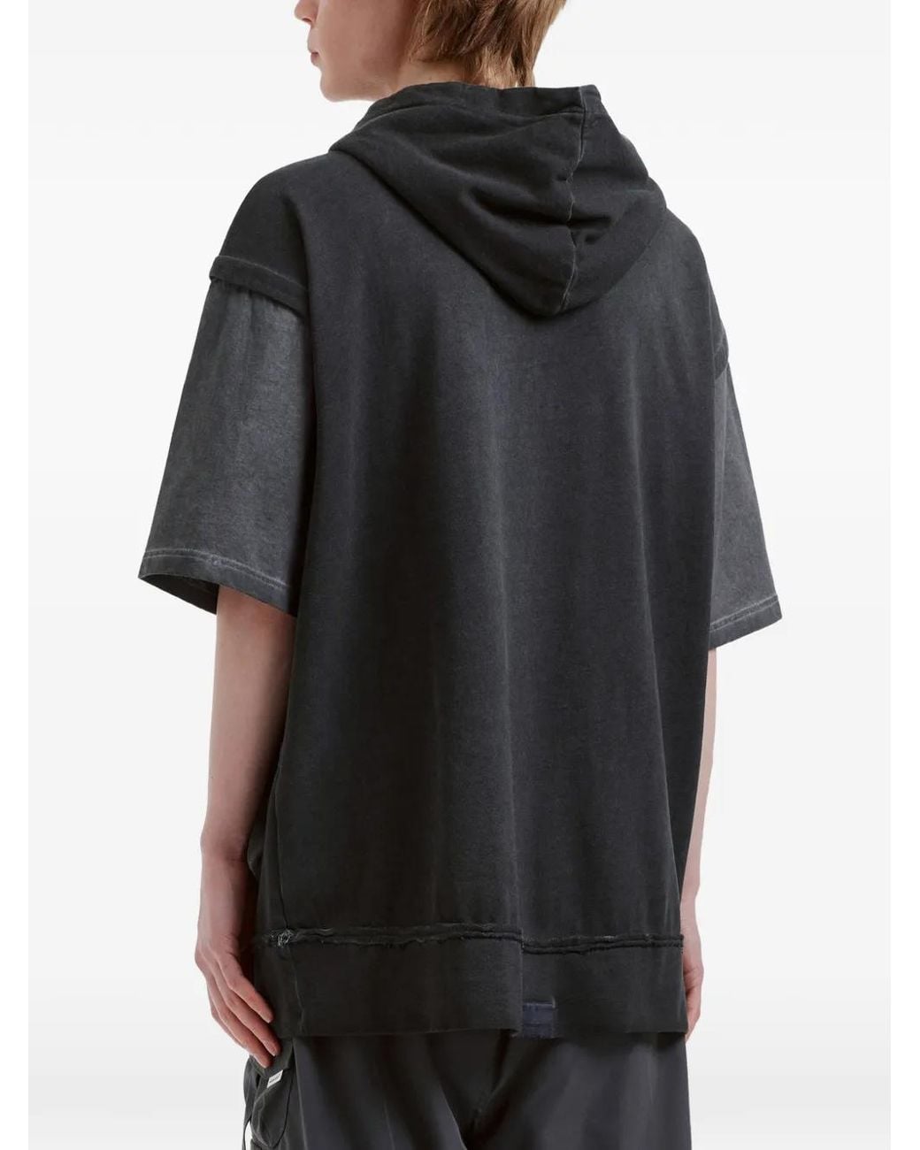 Musium Div. Blue Half-Zip Hooded T-Shirt for men