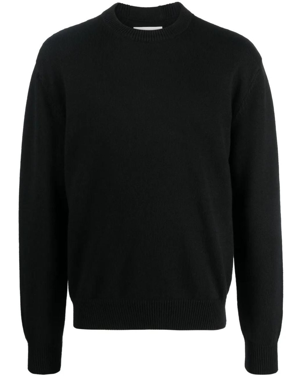 Jil Sander Black Crew-Neck Knitted Jumper for men