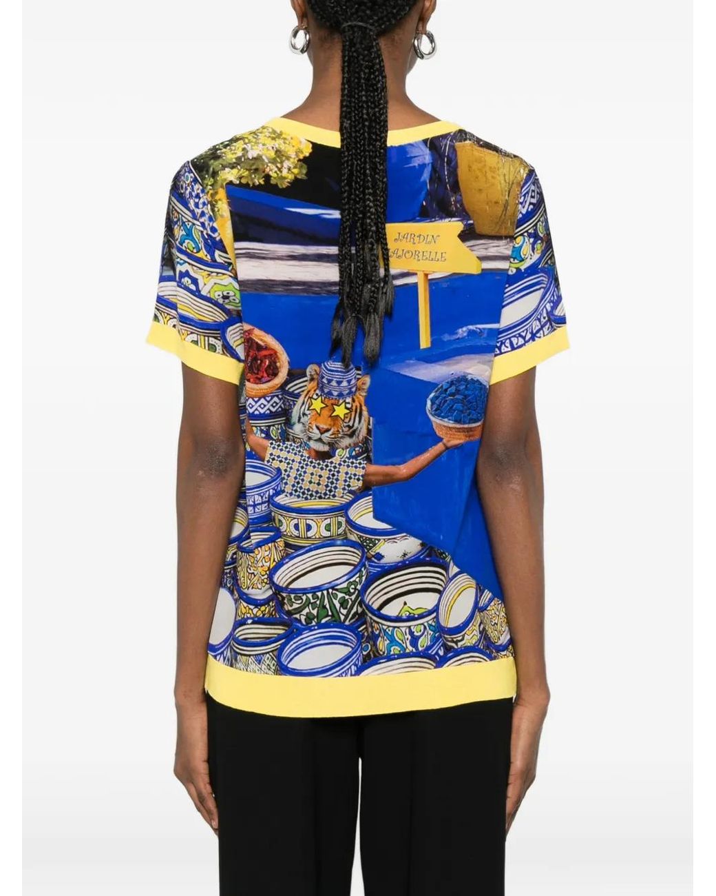 The Artistylist Blue Graphic-Print T-Shirt