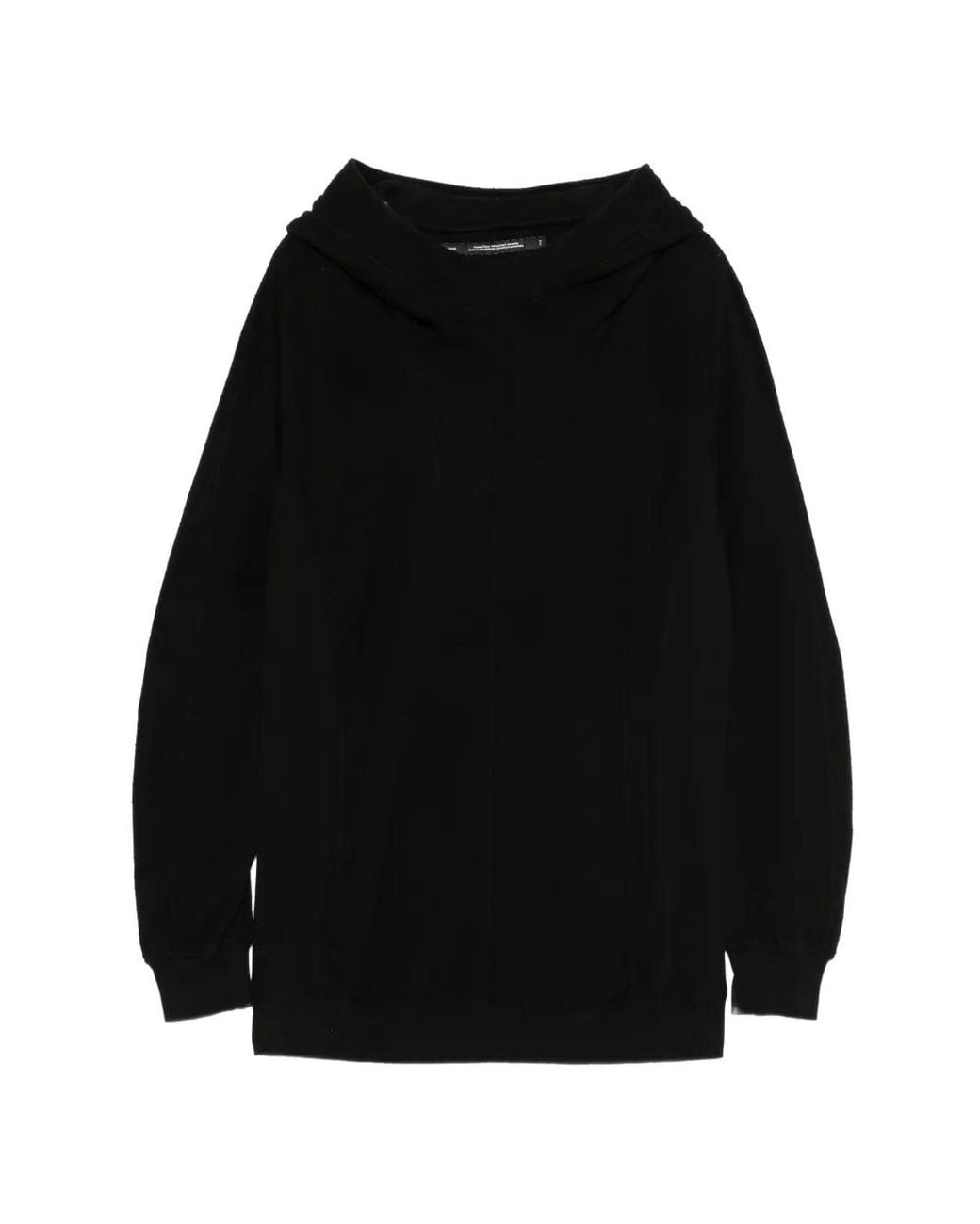Julius Black Seamed Hoodie for men