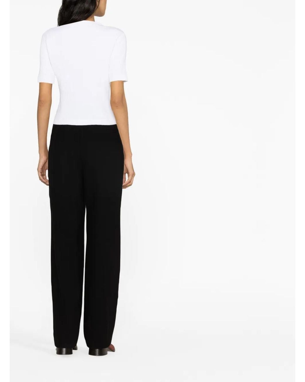 Moschino White Logo-Patch Knitted Top