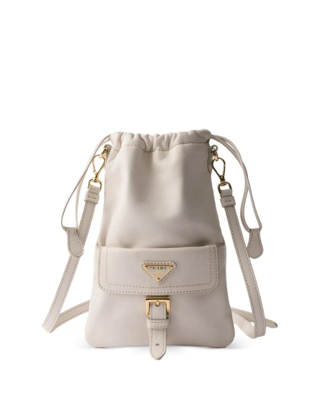 Prada Natural Beutel Aus Nappaleder