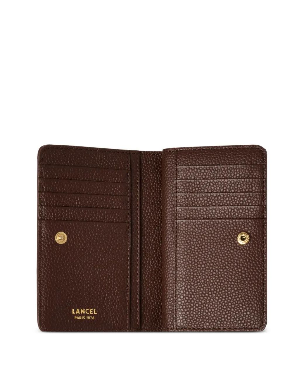 Lancel Brown Ninon Rectangular-Zip Leather Wallet
