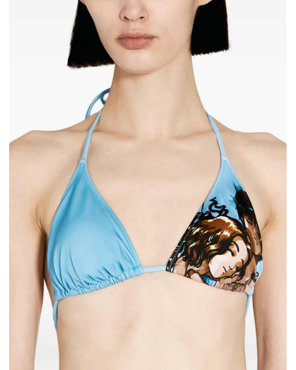 Vetements Blue Anime Bikini Top
