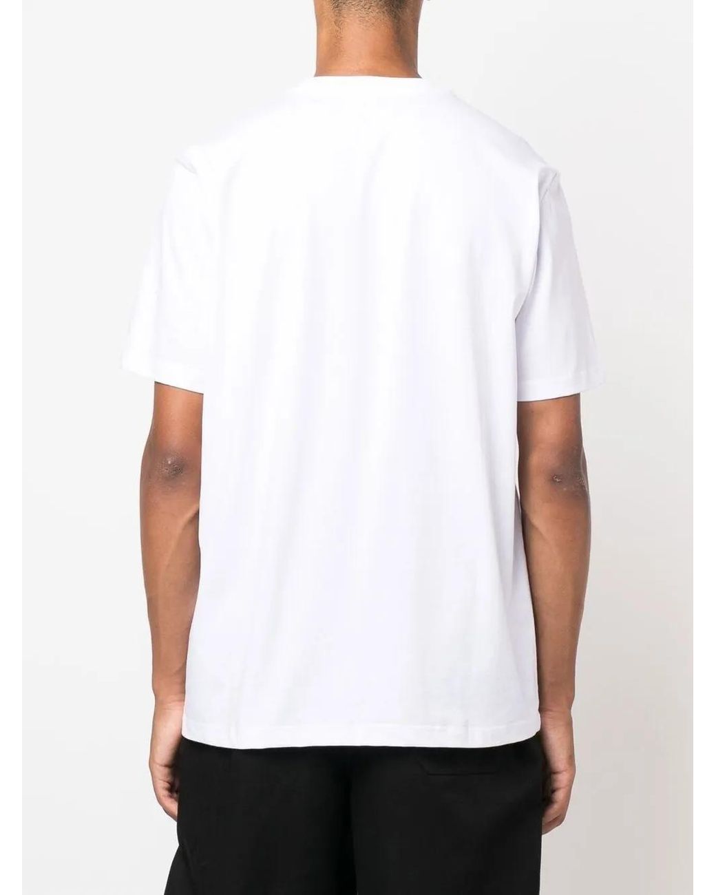 DIESEL White T-Just-Microdiv Logo-Embroidered T-Shirt for men