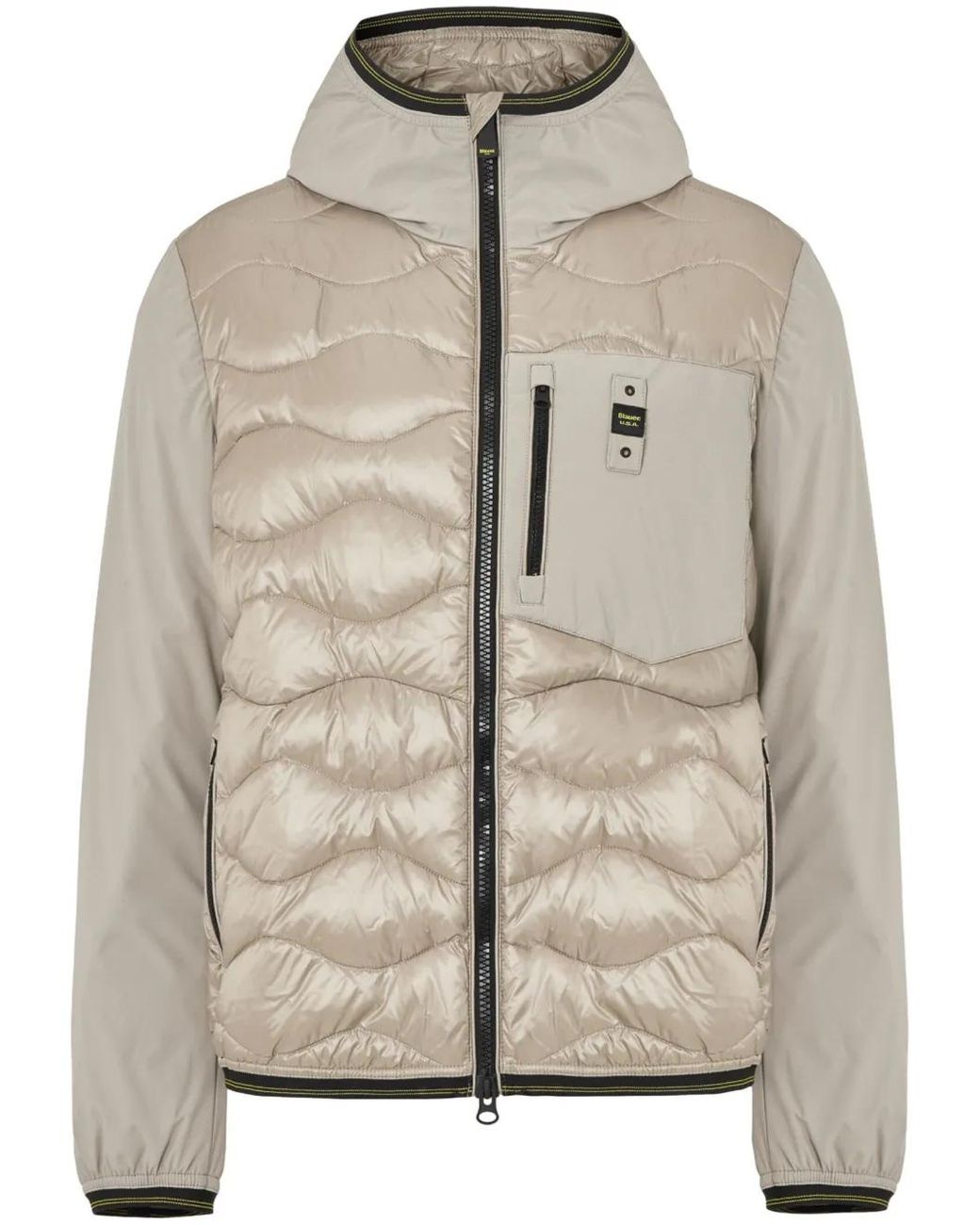Blauer Gray Logo-Patch Padded Jacket for men