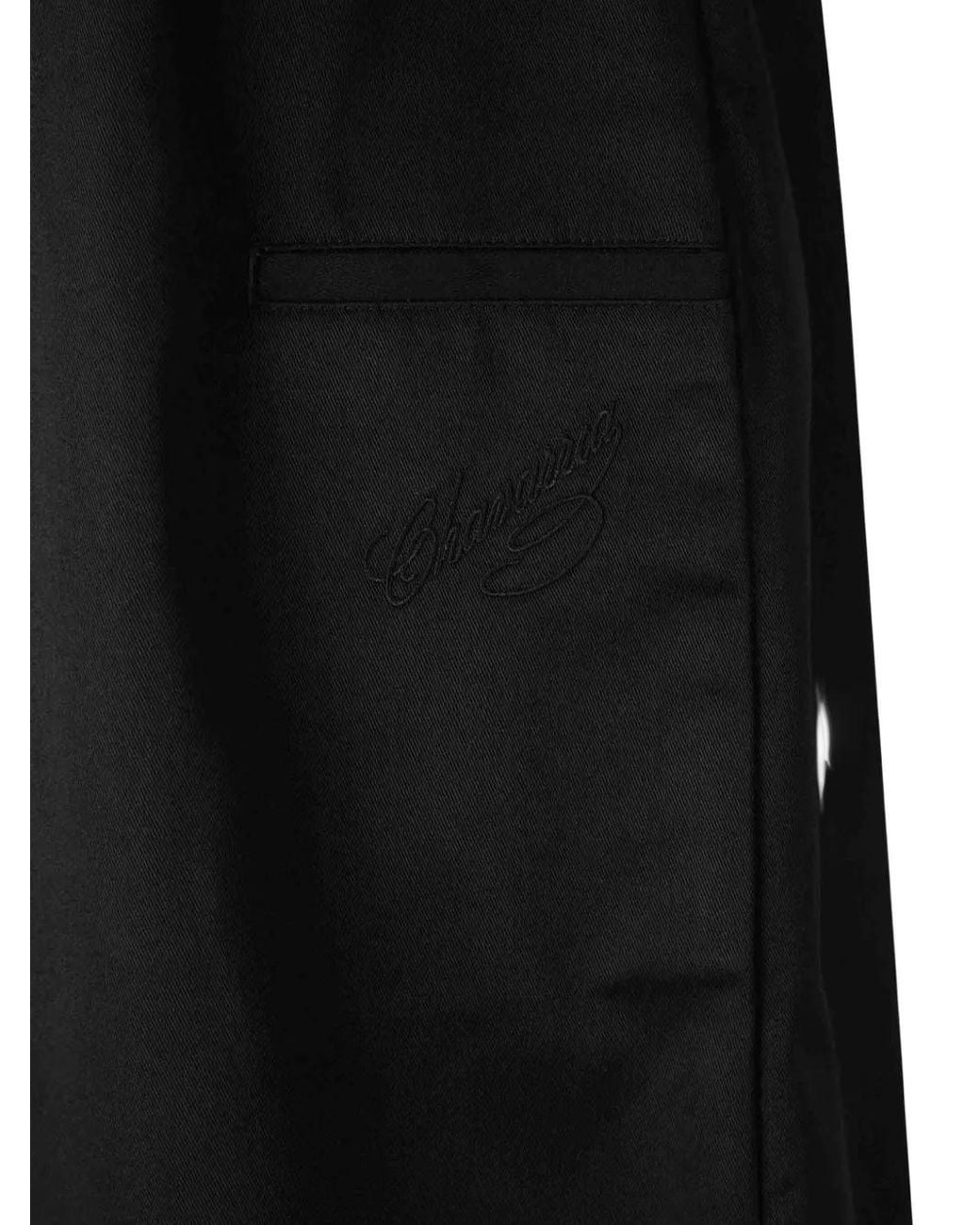 Willy Chavarria Black Belt Loops Trousers for men