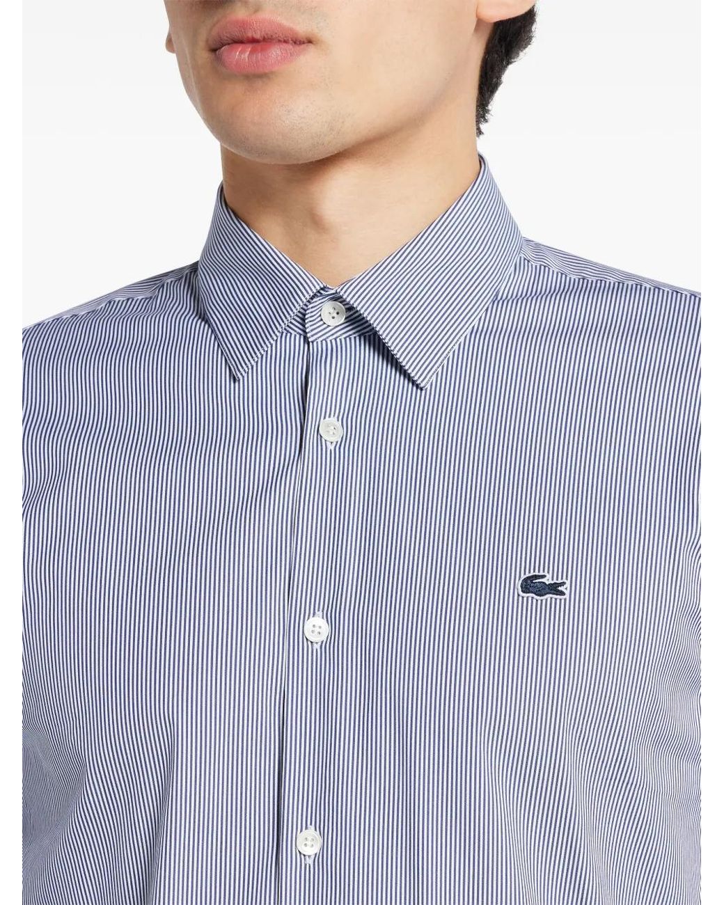 Camisa A Rayas Lacoste de hombre de color Blue