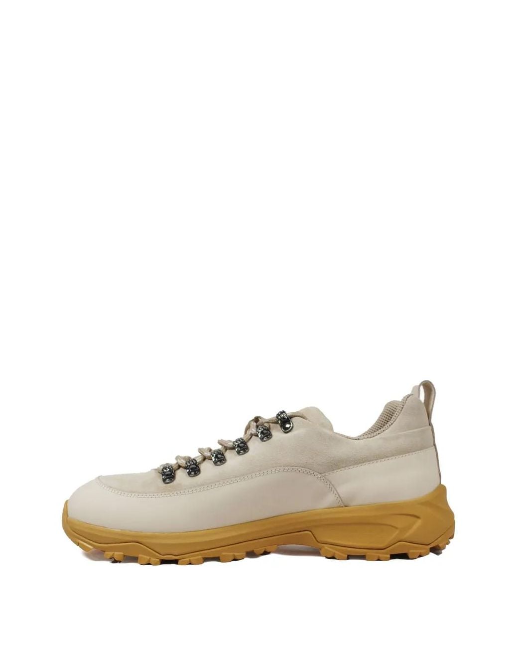Eleventy White Lace-Up Lug-Sole Sneakers for men