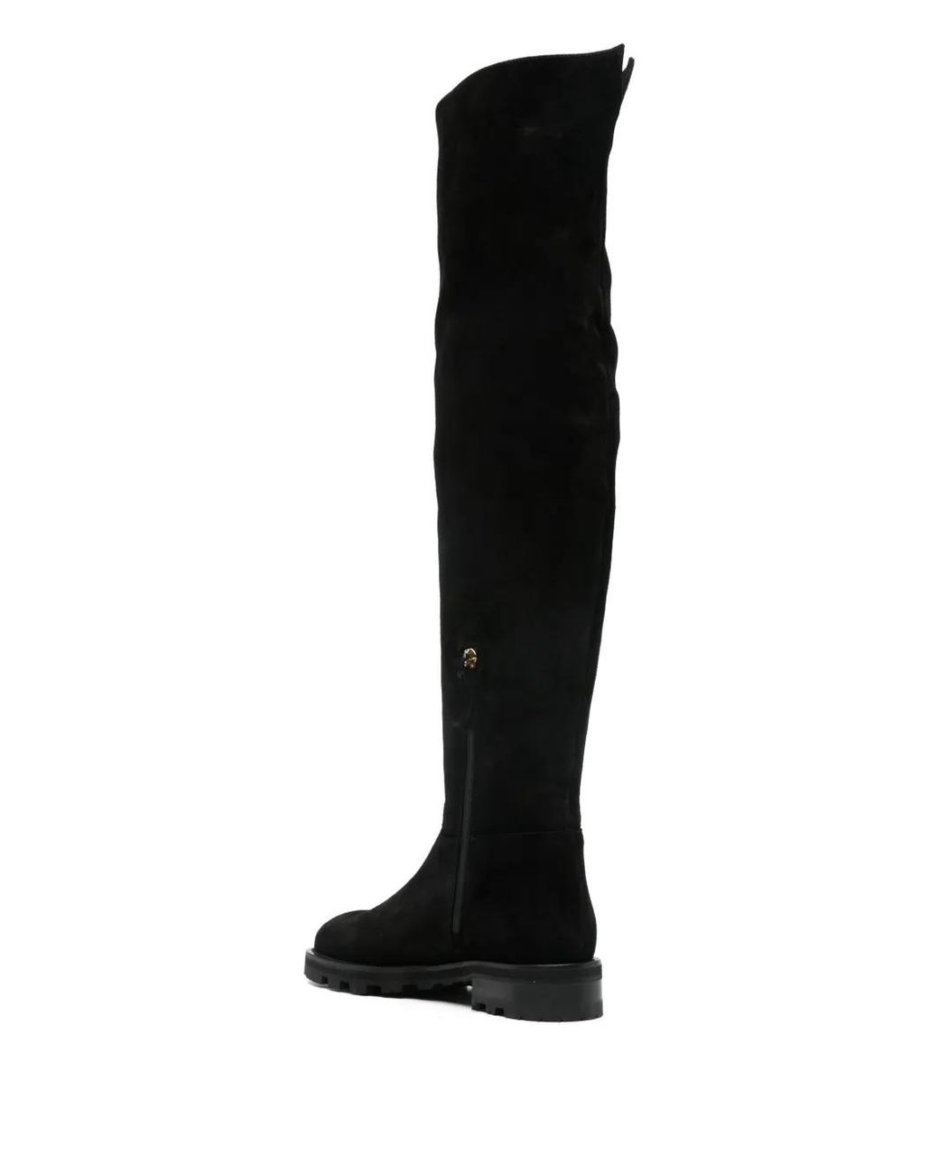 Roberto Festa Black Leather Over-The-Knee Boots