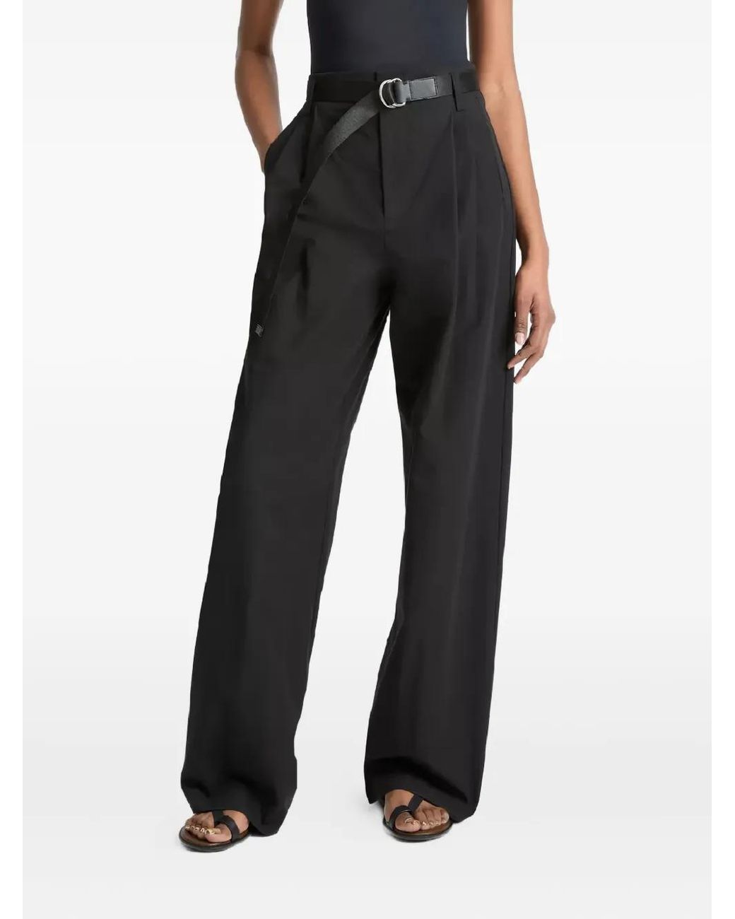 Vince Blue Pantalon Ample À Design Plissé