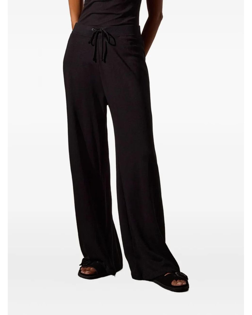 James Perse Black Drawstring Track Pants