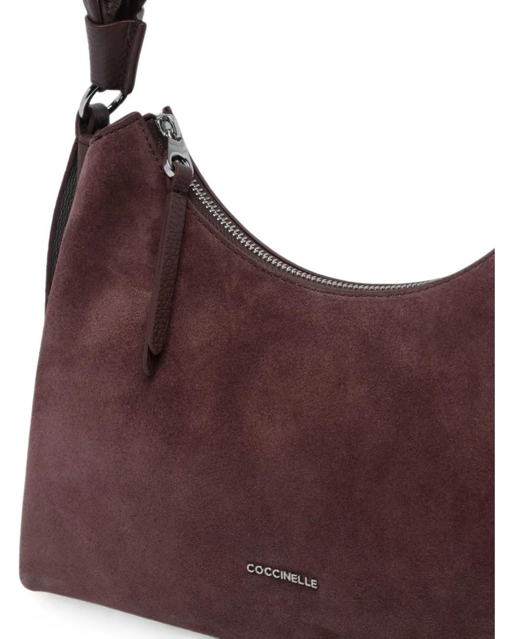 Coccinelle Brown Boheme Suede Shoulder Bag