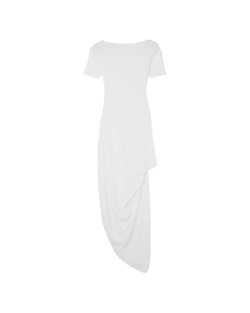 Jacquemus White Asymmetrical Dress With Slit