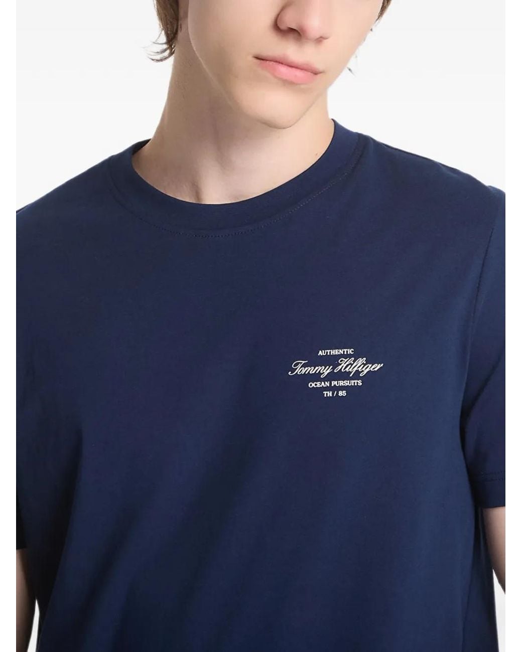 Tommy Hilfiger Blue Graphic-Print T-Shirt for men