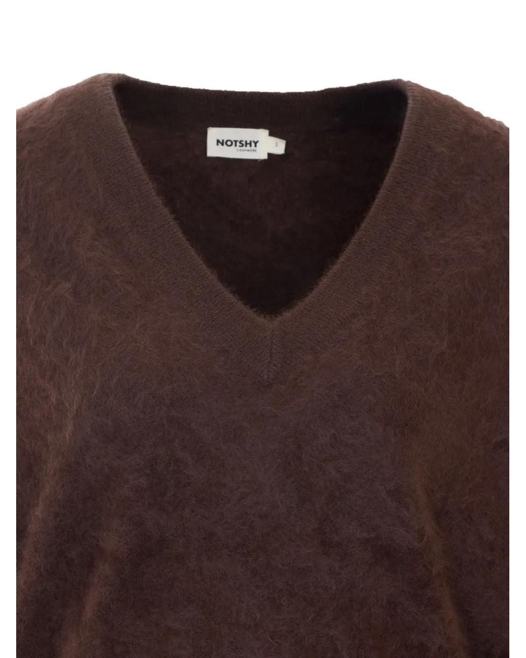 Not Shy Brown Bethnan V-Neck Sweater