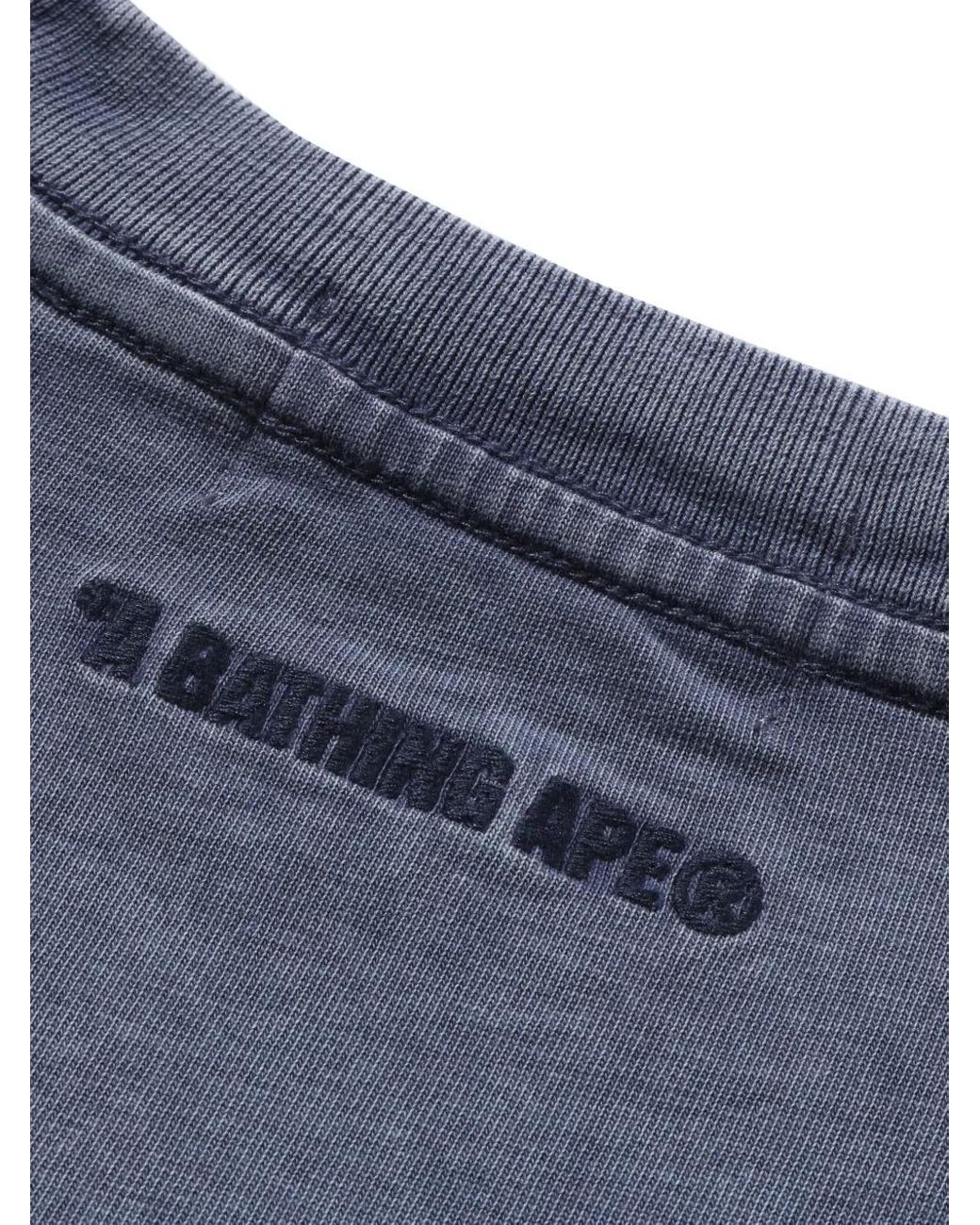 A Bathing Ape Blue Washed T-Shirt for men