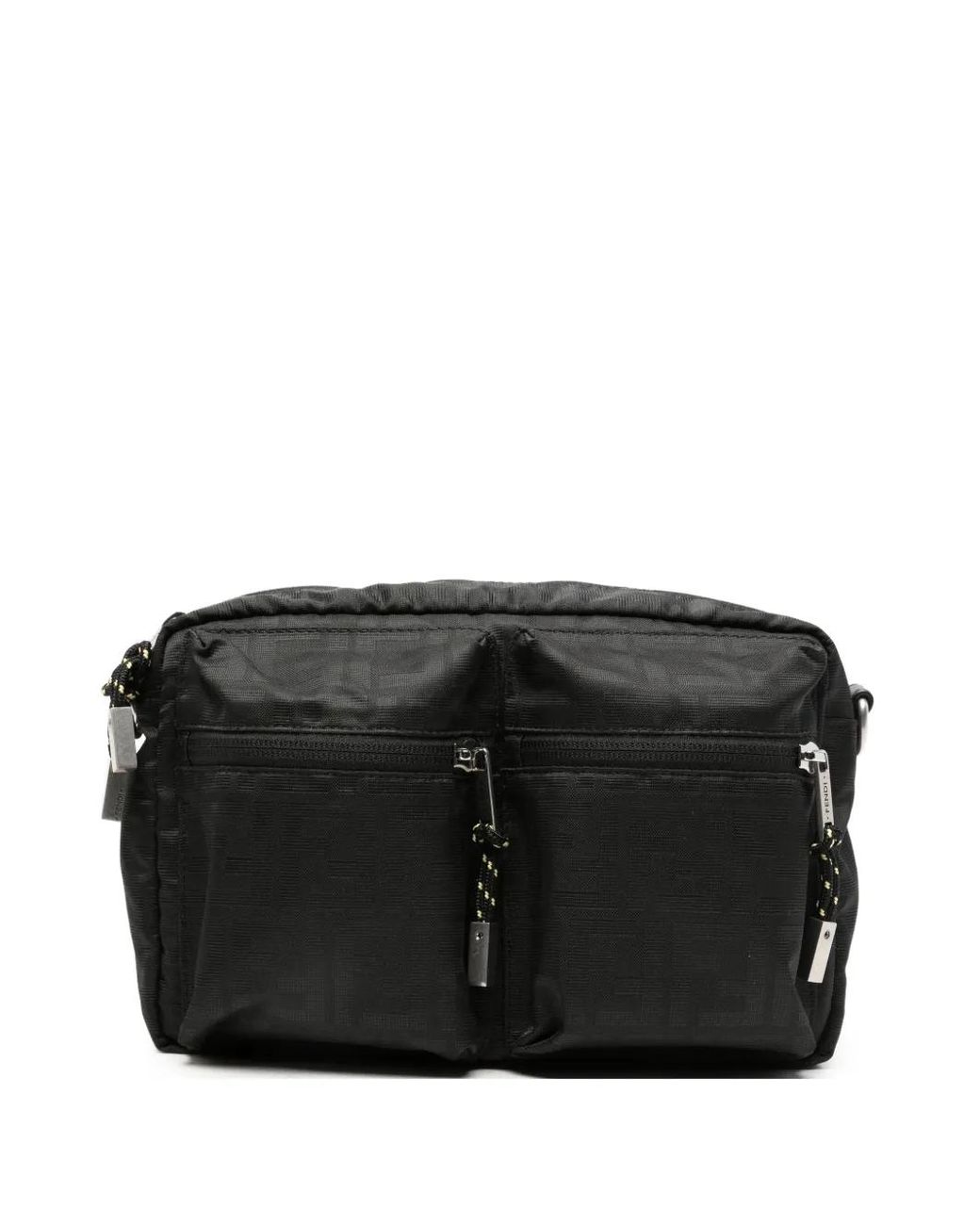 Fendi Black Camera Case Superlight Ff Zucca Fabric Bag for men