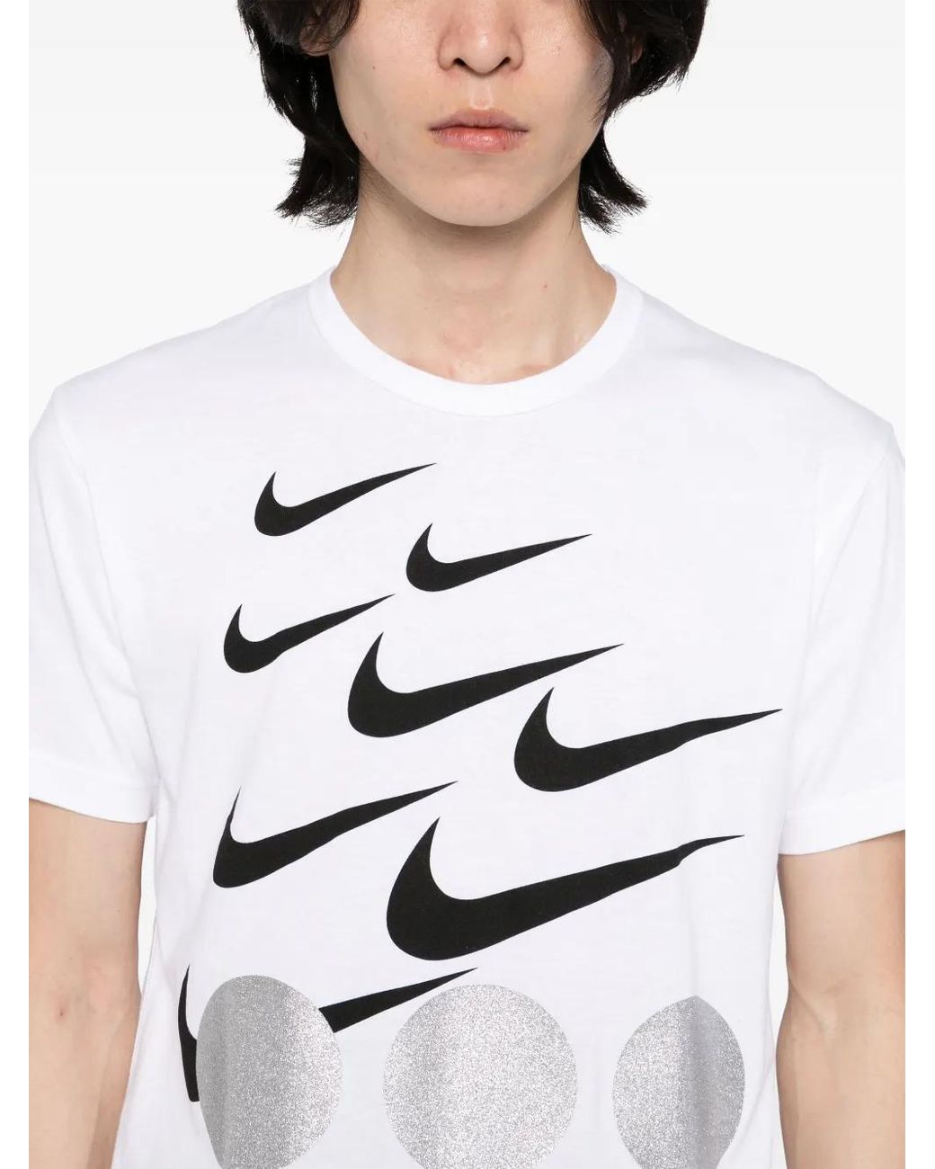 COMME DES GARÇON BLACK White X Nike Cotton T-Shirt