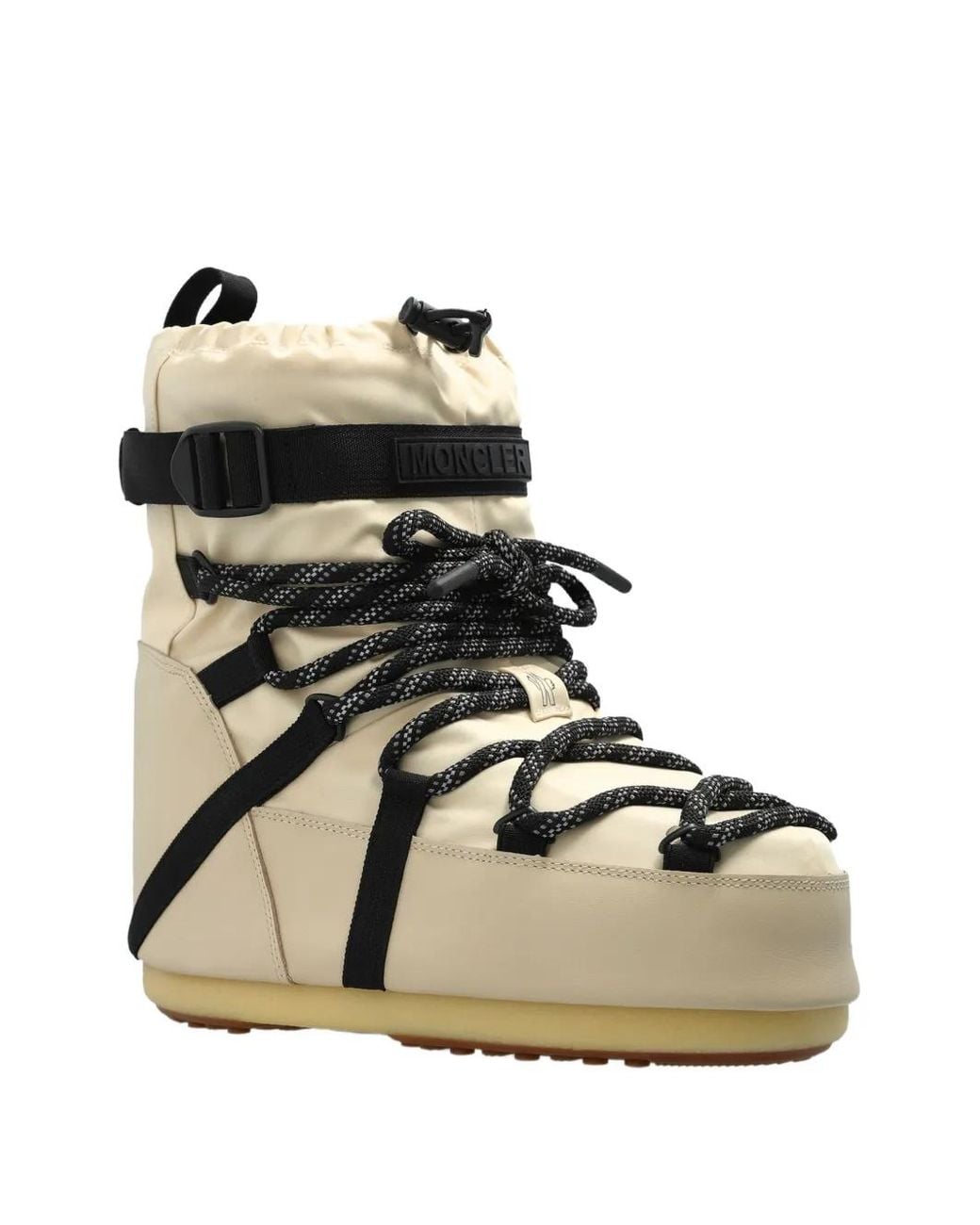 Moncler White X Moon Boot Icon Low Snow Boots