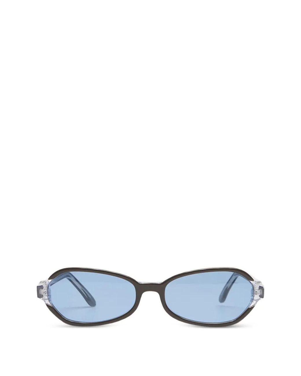 Our Legacy Blue Drain Geometric-Frame Sunglasses