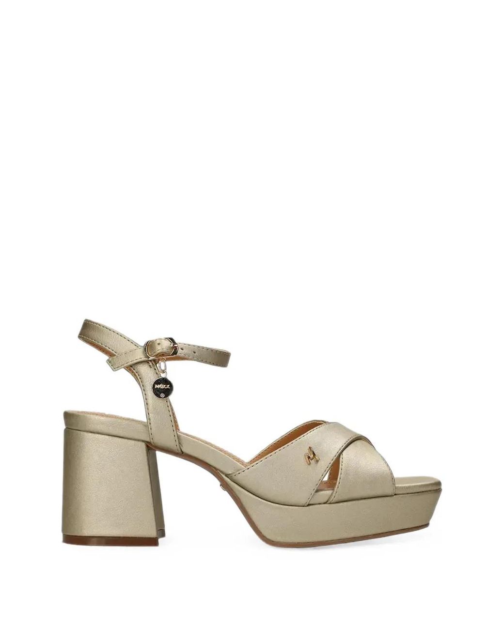 Mexx Metallic Sandales Plateforme À Brides Croisées
