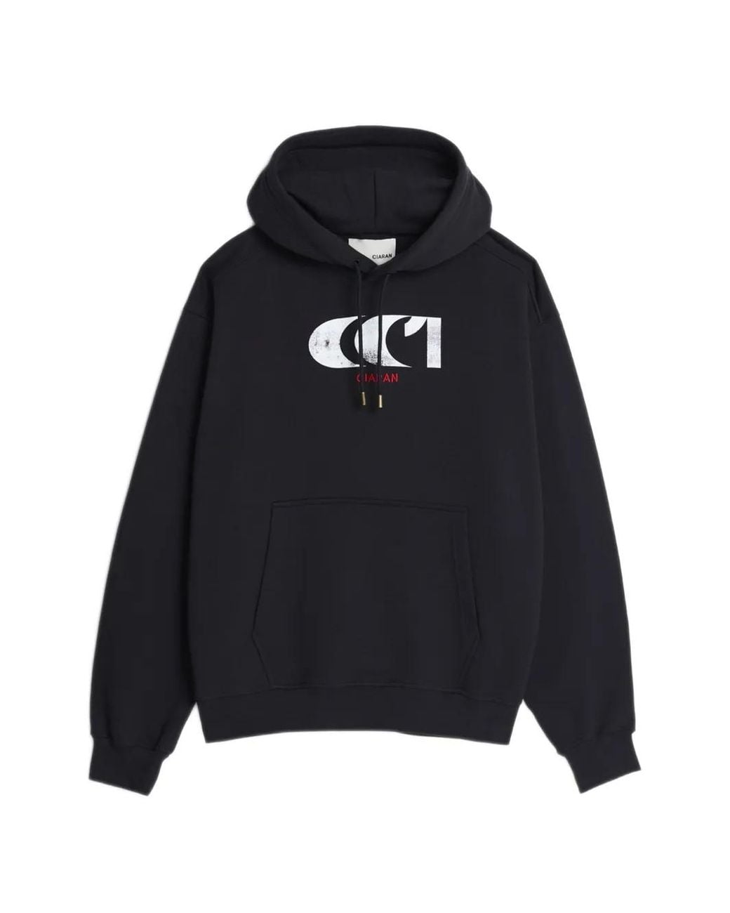 CIARAN Blue Cc1 Logo-Print Hoodie