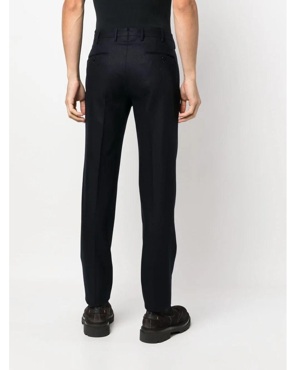 Incotex Blue Cotton Tailored Trousers for men
