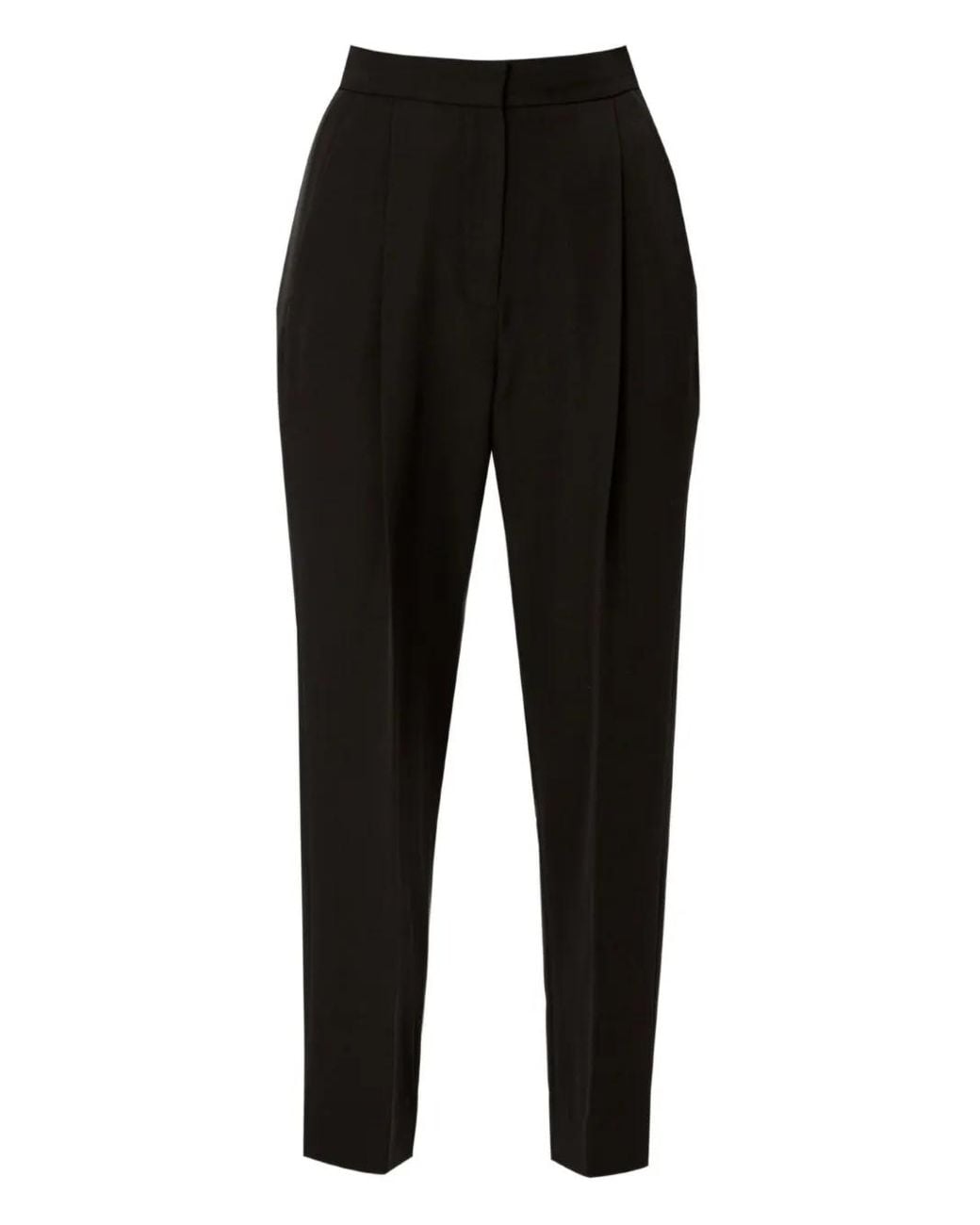 Erdem Black Pleated Straight Trousers