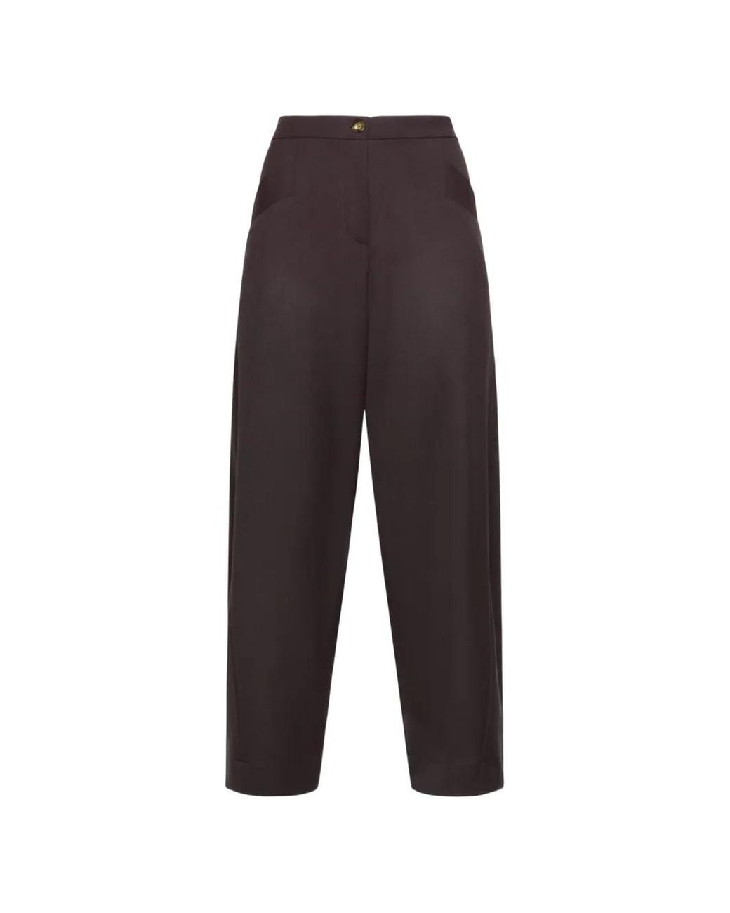 Elena Miro White Button-Fastening Trousers